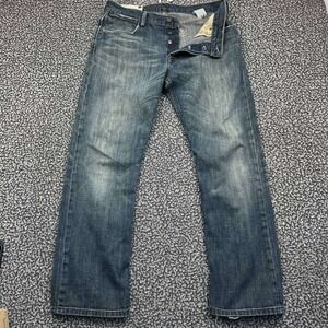 Morrison Jeans Men 36x30 Blue Straight Button Fly Denim Pants Outdoor Cotton